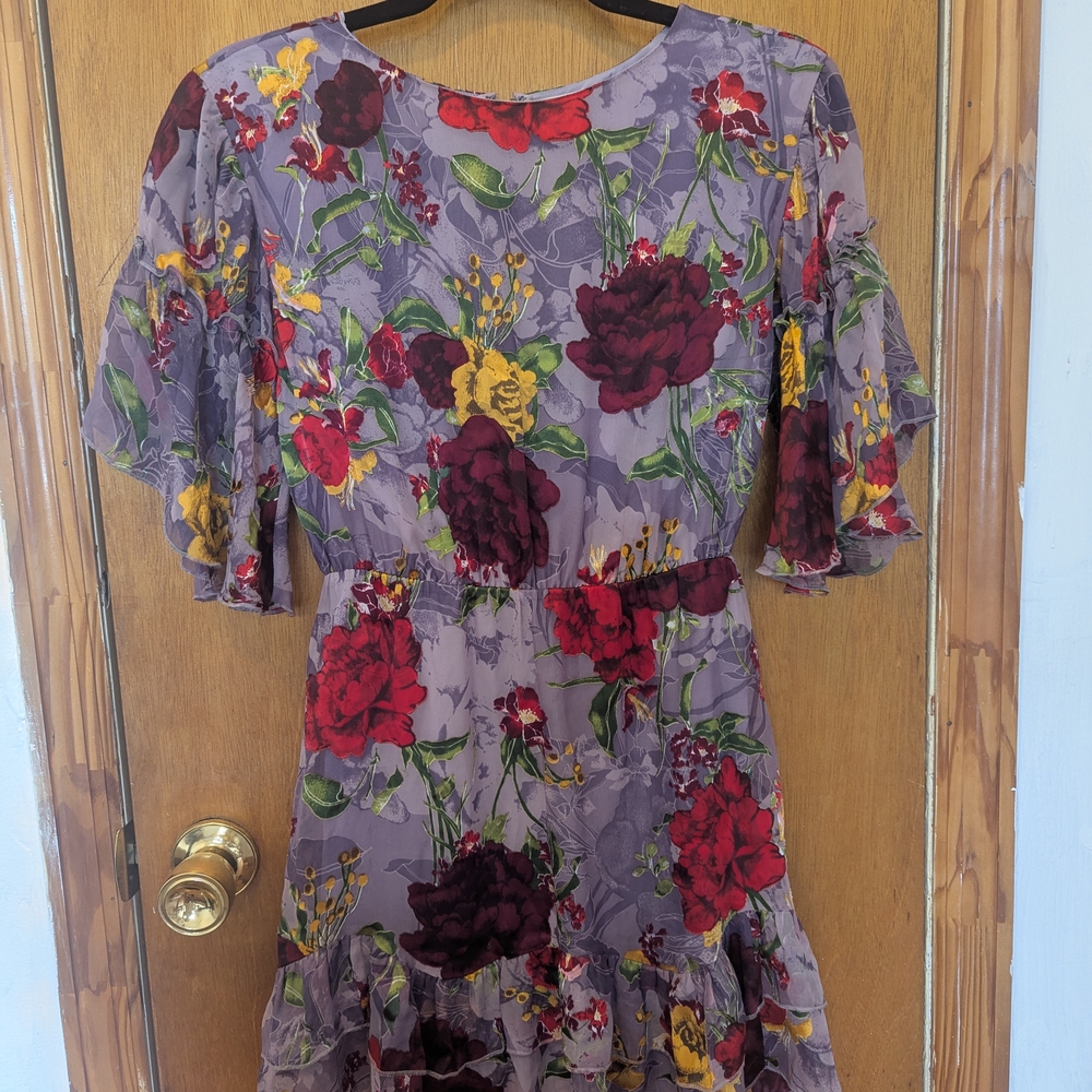 Alice + Olivia Multicolor Floral Midi Dress